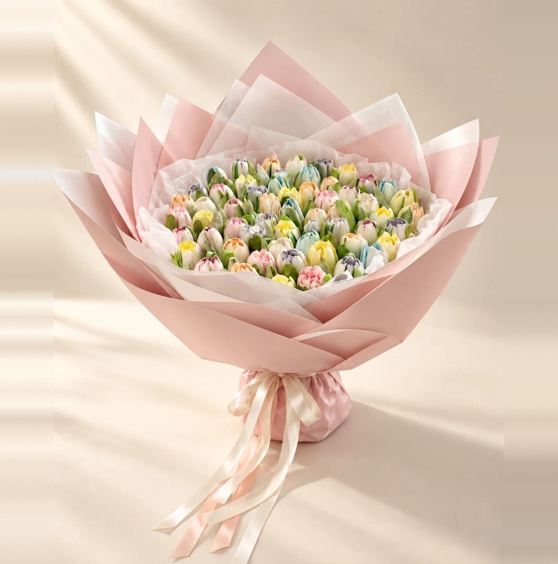 The Grand Bouquet, a handcrafted edible tulip arrangement by Zefyr