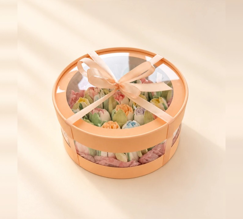 The Peach Collection, a handcrafted edible tulip arrangement by Zefyr