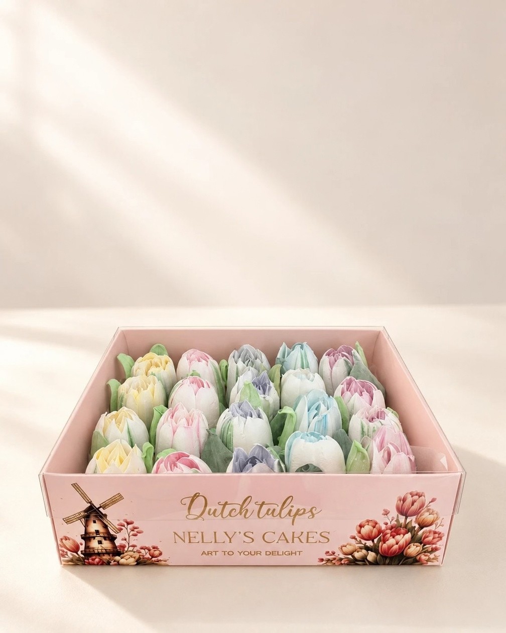The Pink Box, a handcrafted edible tulip box by Zefyr